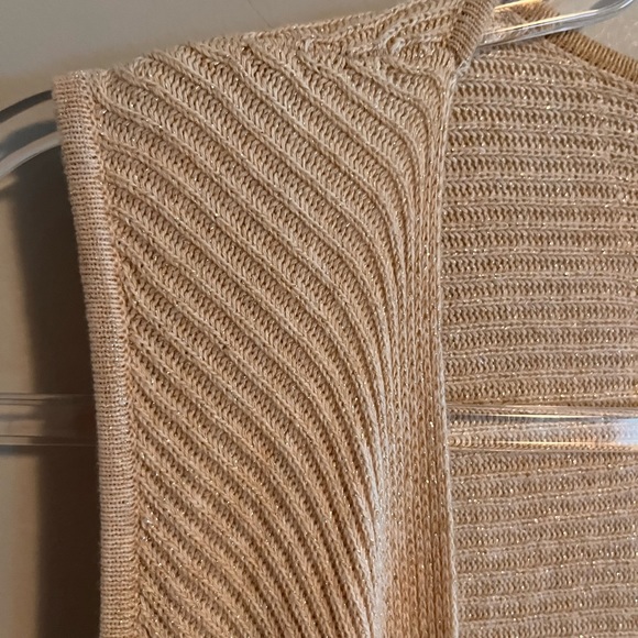 LILLY PULITZER | Sm | Sweater Vest | Fringe | Gold Metallic Threads - Picture 9 of 11